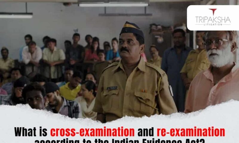 What is cross-examination and re-examination according to the Indian Evidence Act