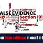 Law on false evidence in court in India