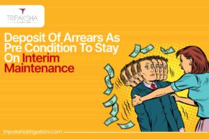 Deposit of arrears as pre condition to stay on interim maintenance